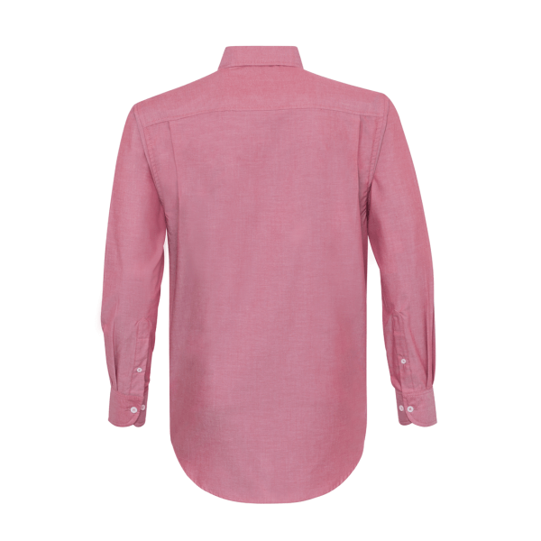 Oxford Thai Red Long Sleeve Shirt For Men